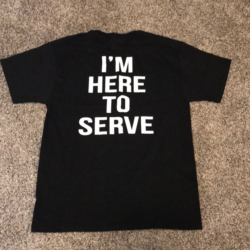 Hanes tagless tee unisex (I’m here to serve)